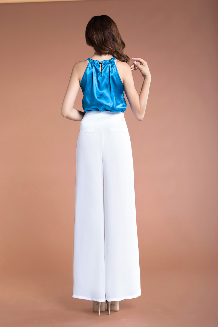 甩裤女 宽腿裤女裤时尚秋装雪纺裤高腰垂感阔腿裤宽脚甩腿裤休闲裙裤