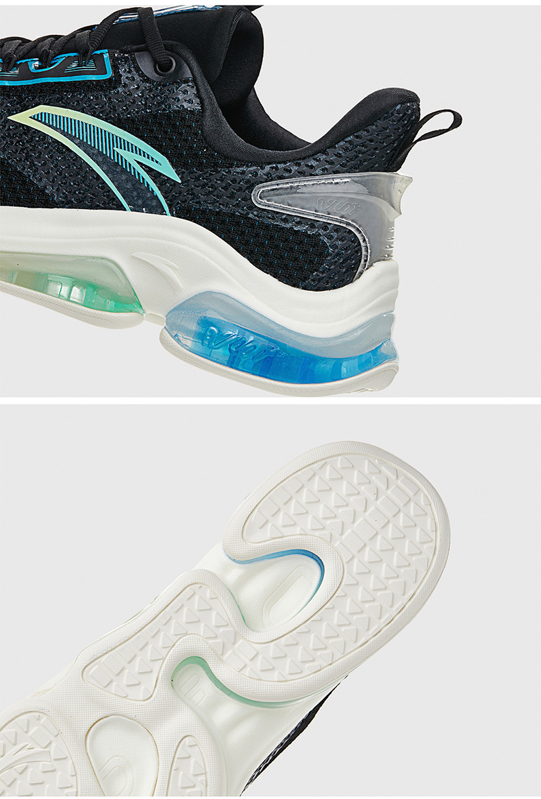 弹力胶科技安踏anta官网运动鞋男2022春季新款跑步鞋减震男士慢跑鞋黑