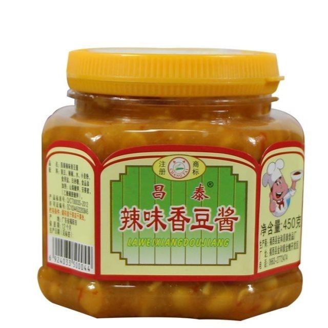 普宁豆酱昌泰辣味香豆酱豆瓣酱黄豆酱炒菜砂锅粥调味450g450g四瓶