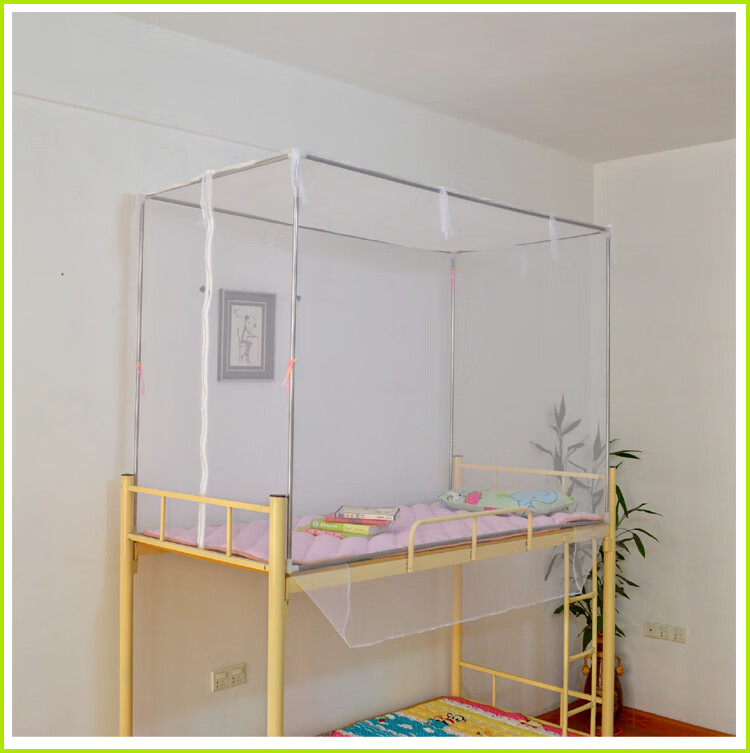 侧开门学生寝室蚊帐宿舍上铺侧开拉链加密帐子男女0.