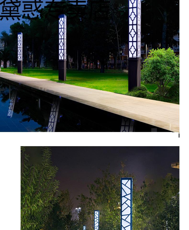 5米方形景观灯立柱庭院灯led小区花园别墅草坪灯 款二3.5米300方