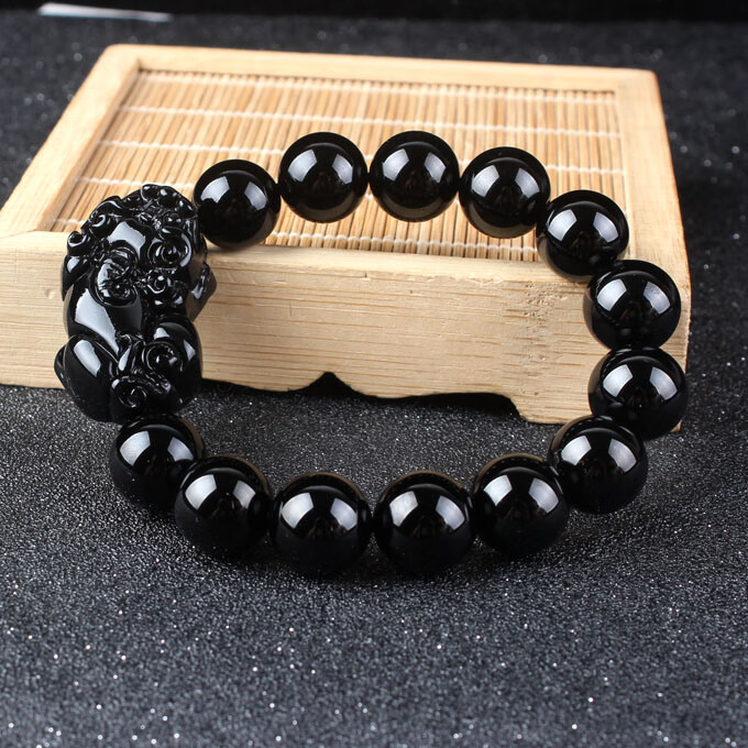 歌盼 男女款10一16毫米 天然乌鸦血石 3圈8毫米17一19手围【图片 价格