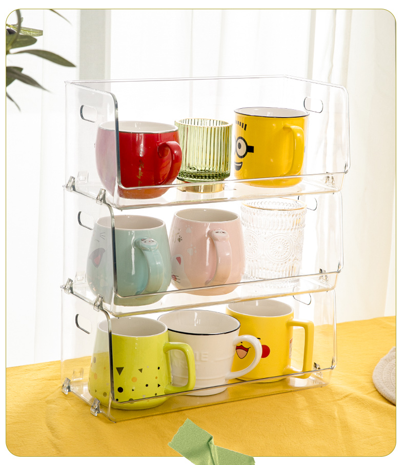 放茶杯的柜子杯子置物架多层桌面杯架水杯收纳盒架子放茶杯咖啡杯