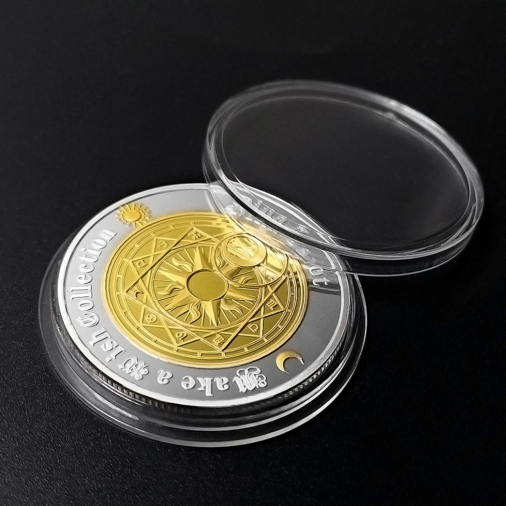 欧美塔罗牌占卜硬币收藏 企业小礼品外国星座纪念币风水运势道具