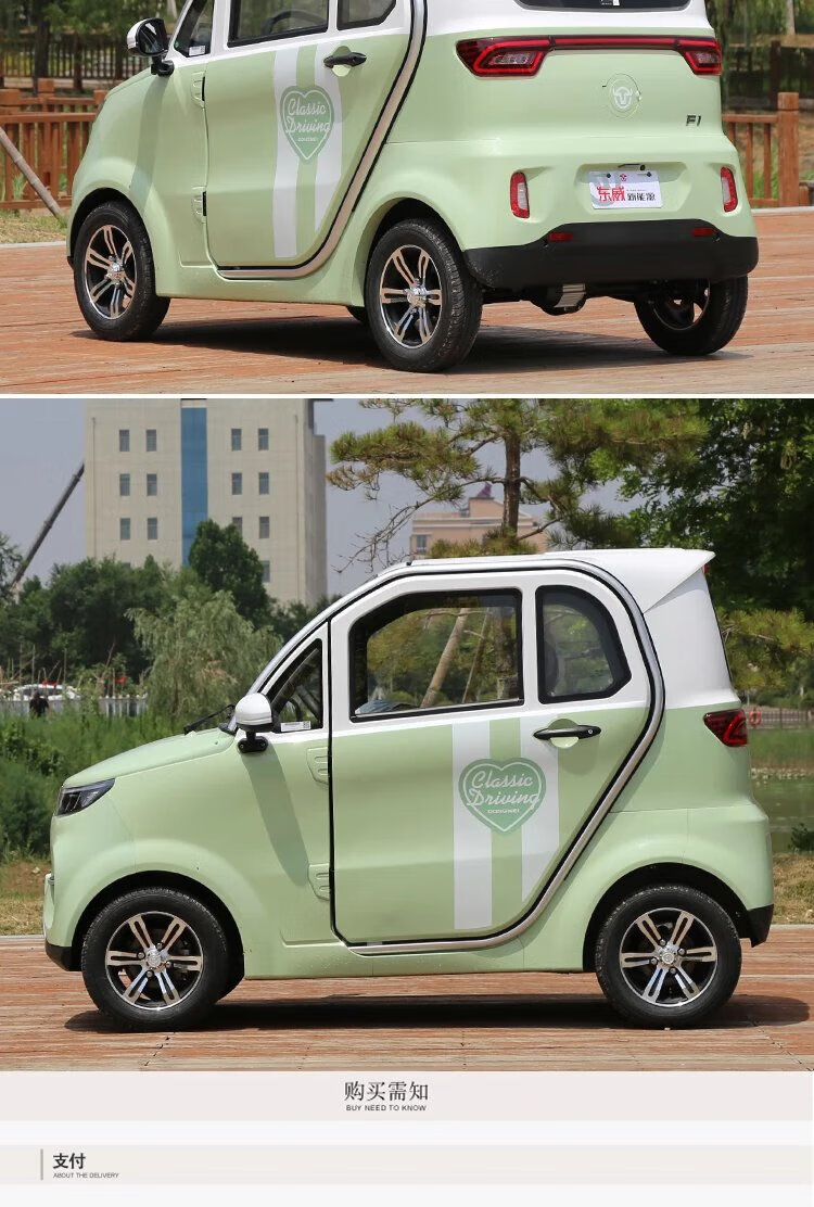 东·威新能源电动车新款f1电动四轮车成人锂电池四座全封闭家用代步车