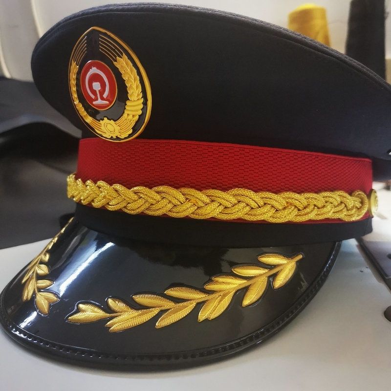 大盖帽列车长列车员高铁动车乘务员大檐帽帽子铁路大盖帽全布料59码