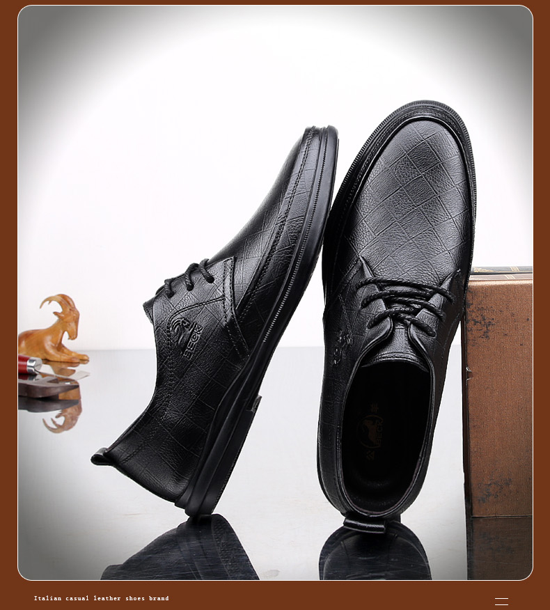 意大利公羊皮鞋男商务正装真皮休闲春季男鞋男士英伦韩版新郎结婚鞋