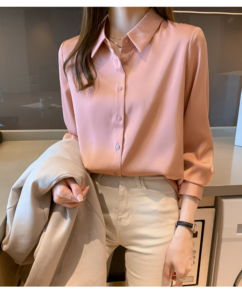 罗蒙轻奢高端女装醋酸上衣女2022秋装上班族面试穿搭时尚雪纺垂坠质感