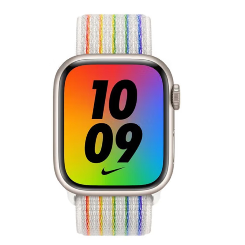 apple watch series 8智能手表耐克表带星光铝制表壳血氧心率监测运动