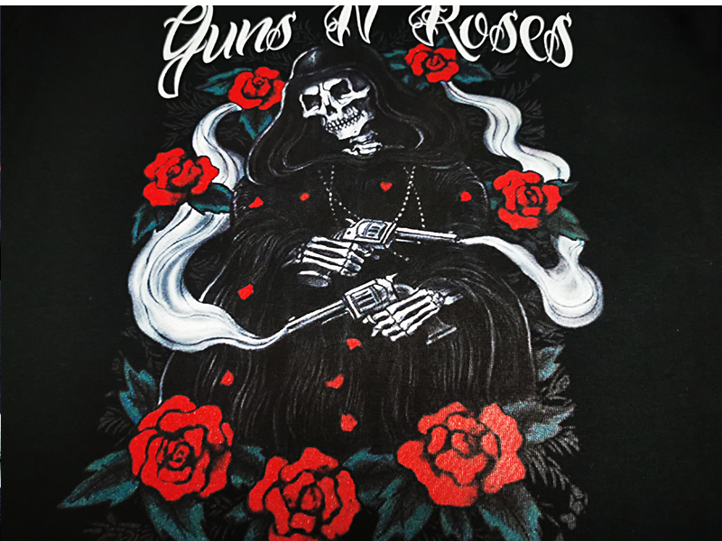 妙优可 枪炮与玫瑰t恤gunsnroses枪花硬摇滚风乐队短袖男女大码2021 7