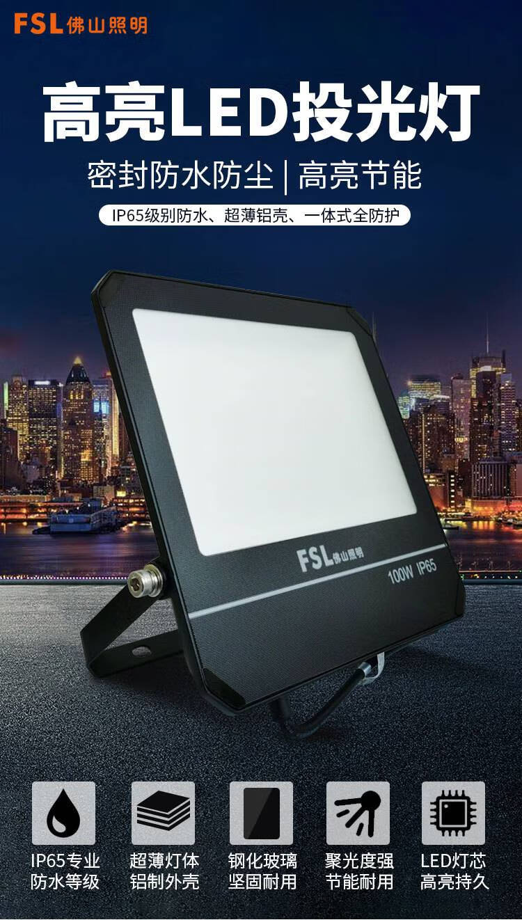 佛山照明 led投光景观庭院高亮防水户外照明壁灯新农村路灯泛光灯 投