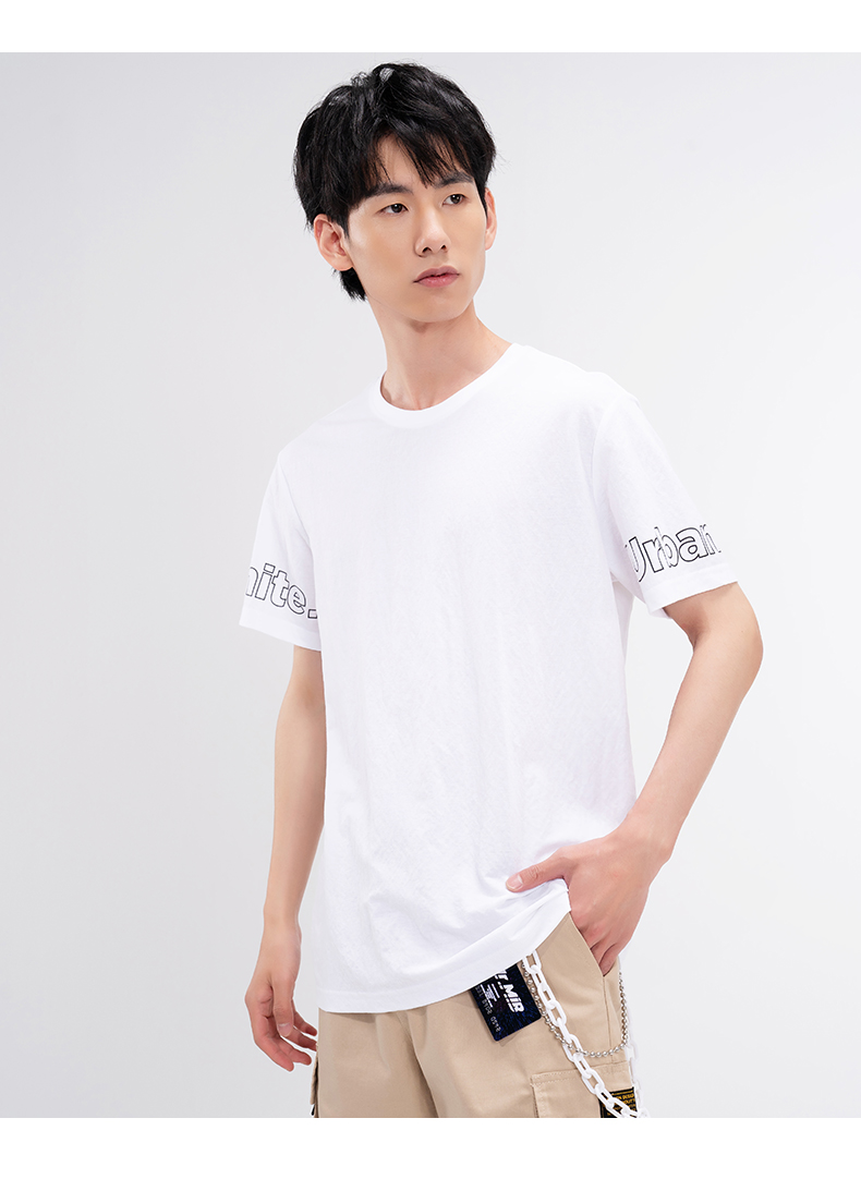 商场同款特步休闲t恤男短袖夏季新款男装运动上衣半袖短t针织衫男