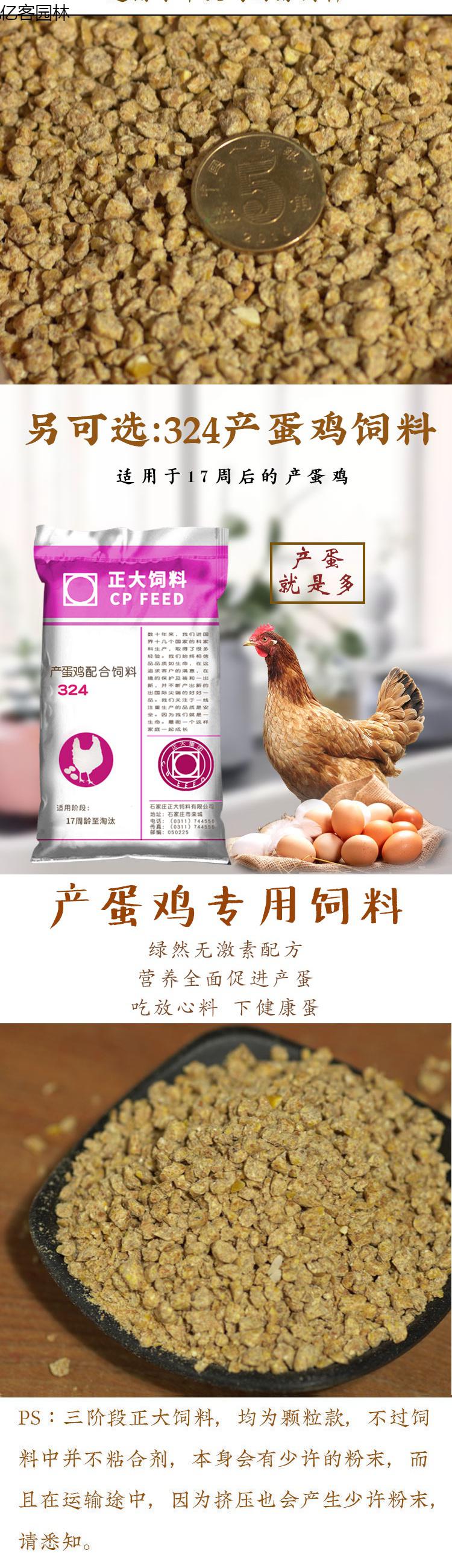 鸡饲料小鸡中大鸡下蛋鸡颗粒鸡食鸭鹅家用钓鱼野钓雏鸡开口料 正大16