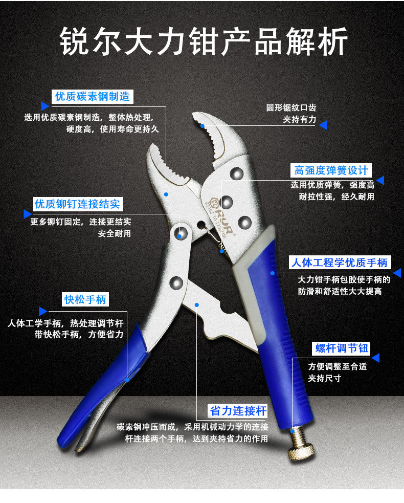 大力钳怎么使用图解图片