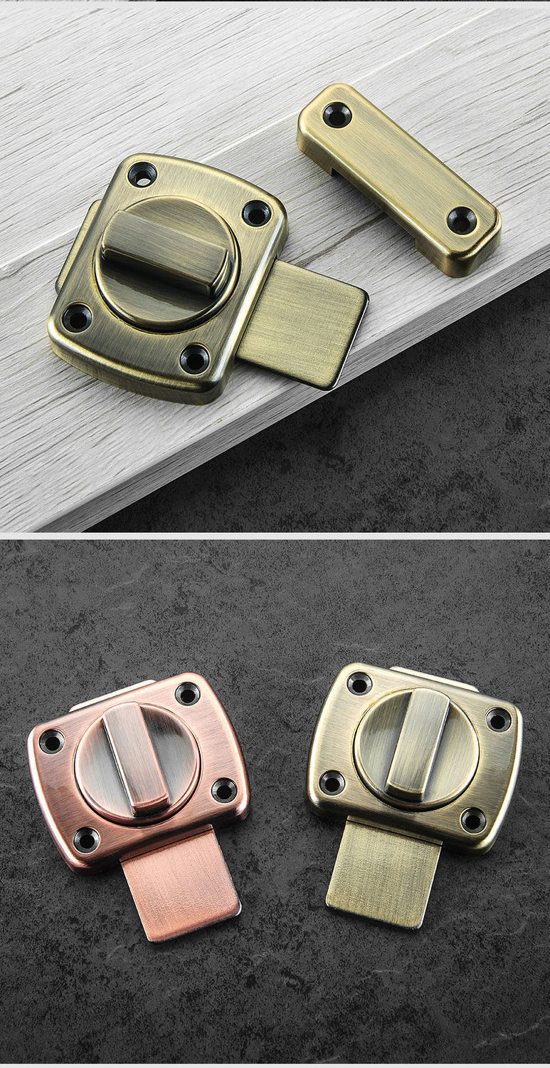 门栓门栓插销门锁扣搭扣锁扣门插锌合金门扣安全锁扣卡扣固定明装插销