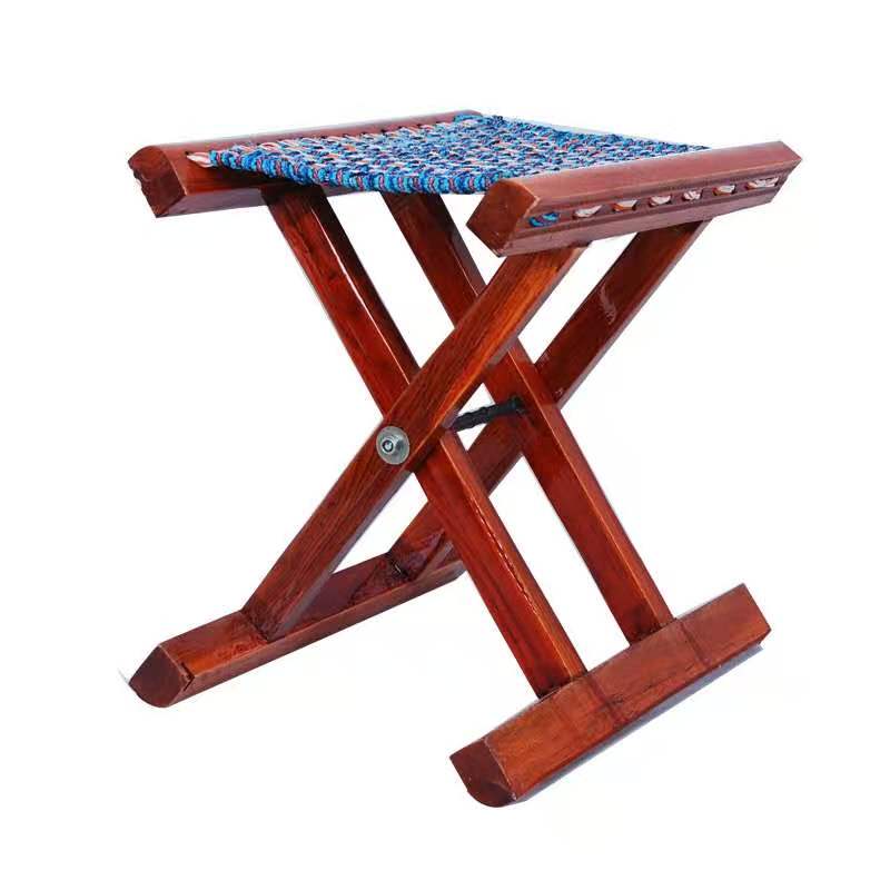 马扎子实木 实木枣木红芯马扎家用折叠便携凳子户外垂钓家用火车烧烤