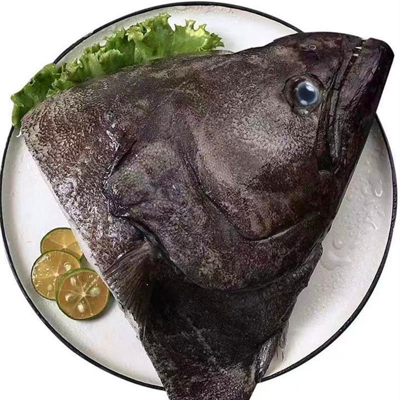 3斤/只深海特大鲽鱼头新鲜特大鸦片鱼头比目鱼头 每只600克6只