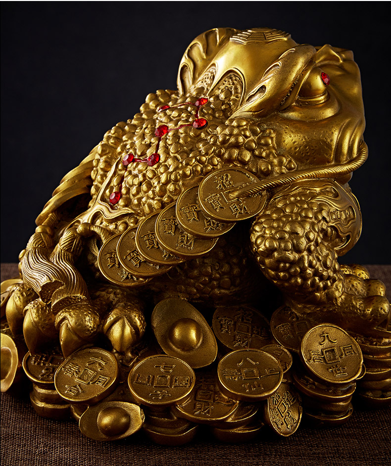铜金蟾摆件三足金蝉旺财三脚蟾蜍铜金蟾乔迁入伙开业礼品xs铜金蟾小号