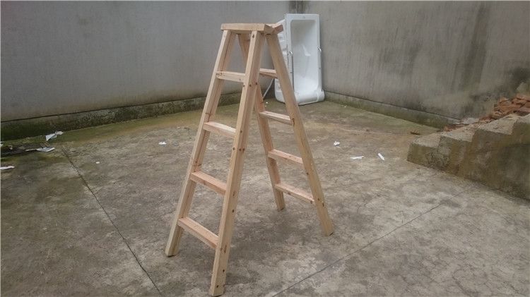 木梯子人字梯双侧木质梯家用折叠人字梯木质人字梯木梯实木20米舒适版