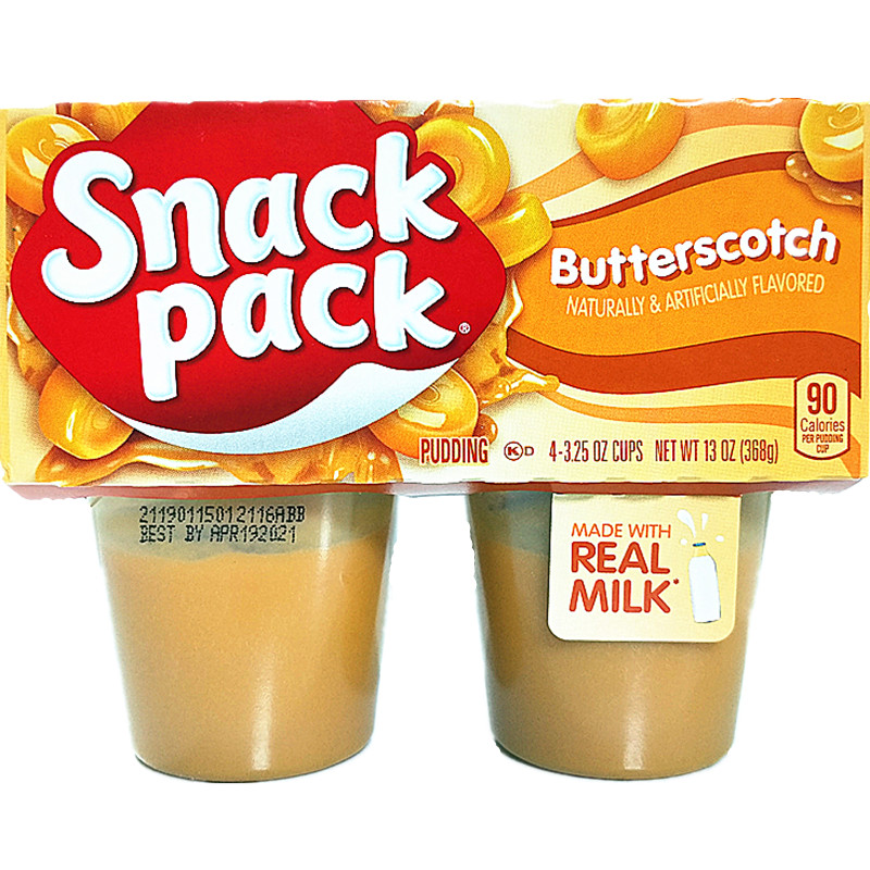 snackpackbutterscotchpudding美国进口零食奶油糖果果冻布丁frosted