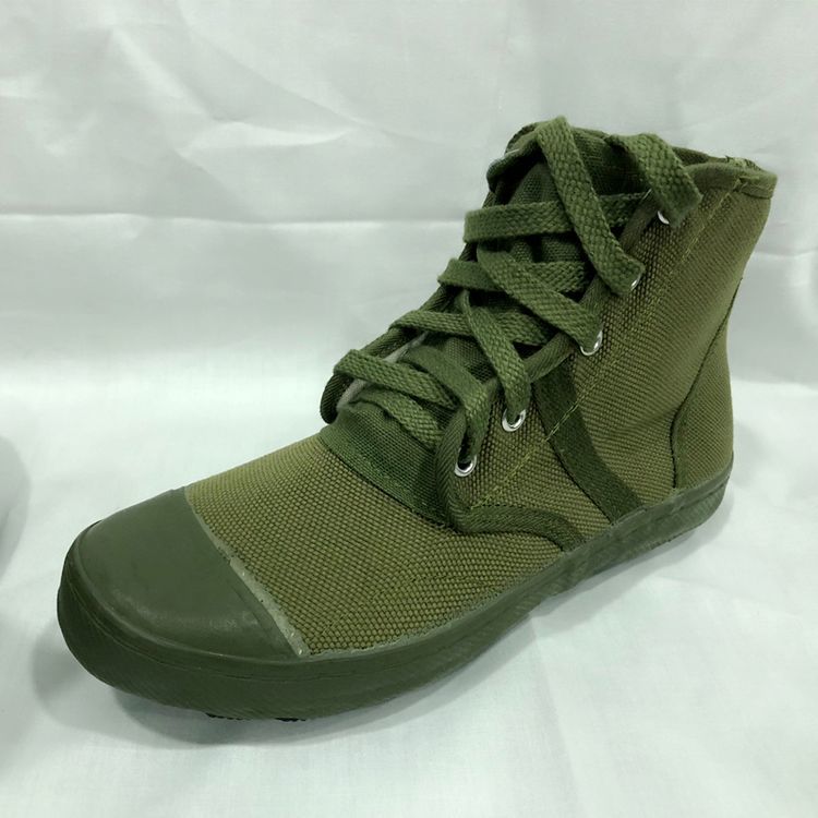 解放鞋3537加厚春秋平底步伐 高帮胶鞋登山劳保胶鞋 39 军绿色【图片