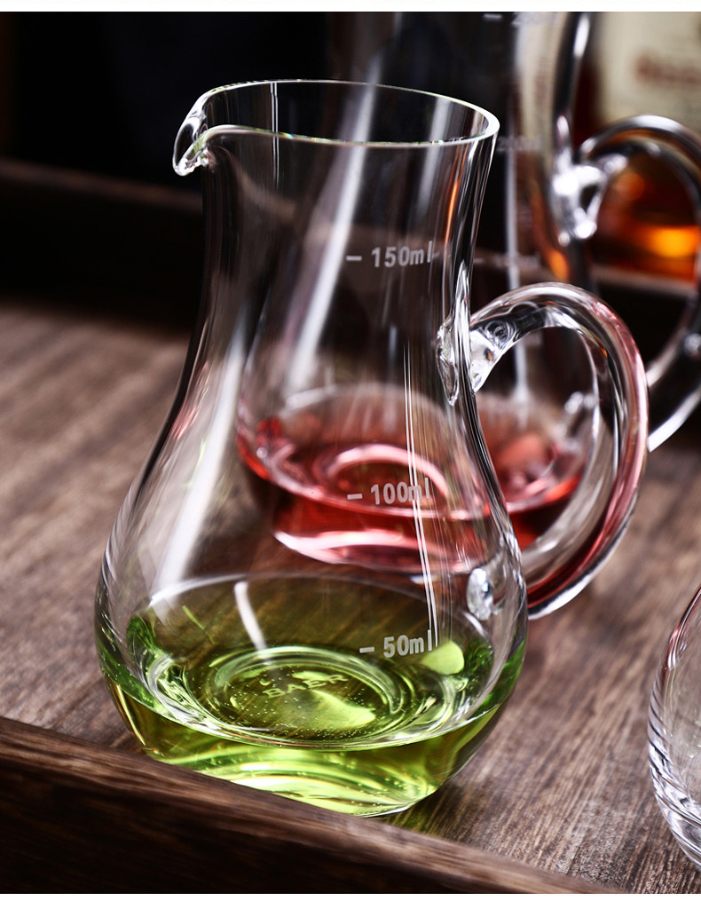 puboni华芝艺水晶玻璃分酒器白酒带刻度酒壶分酒壶红酒醒酒器202100ml