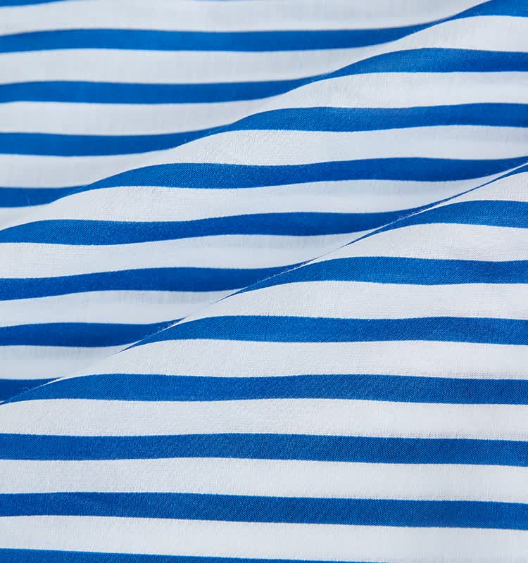 moco夏季新品翻领开衩条纹衬衫mai2sht022 摩安珂 蓝白条色 s/160