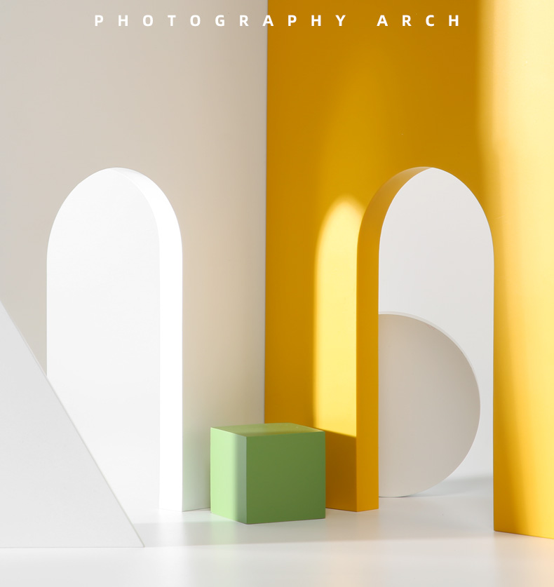 摄影道具几何体立体空间拍摄拱形门洞镂空立方体拱门拍照背景化妆品