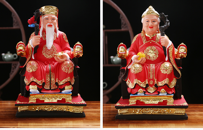 土地公神像供奉家用摆件福德正神土地婆土地奶门口土地爷16英寸38厘米