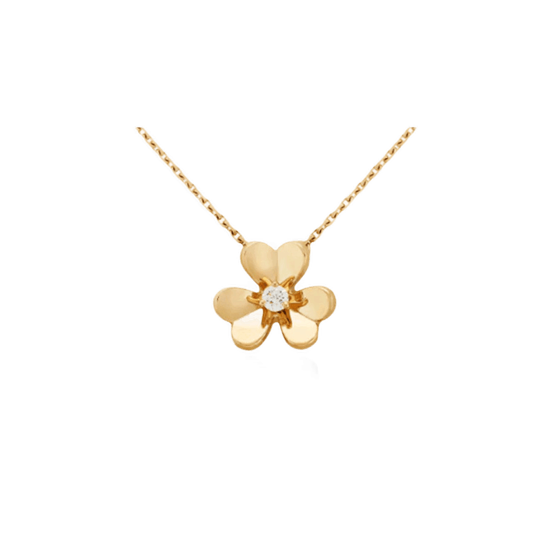 梵克雅宝vca项链女花型18k金frivole项链迷你款项链2色可选 18k白金