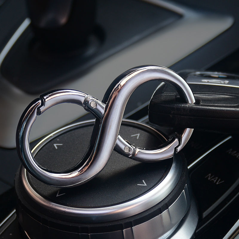 车钥匙挂件男女通用车钥匙扣 男士金属腰挂钥匙扣个性简约锁匙扣黑色