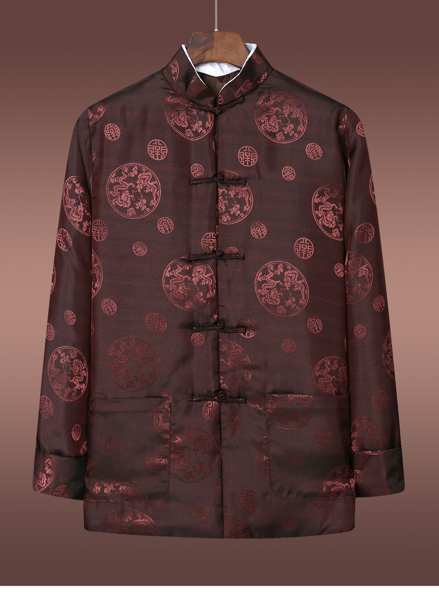 中老年男唐装中式唐装冬装棉衣外套老人爷爷生日过寿棉服中国风男装 