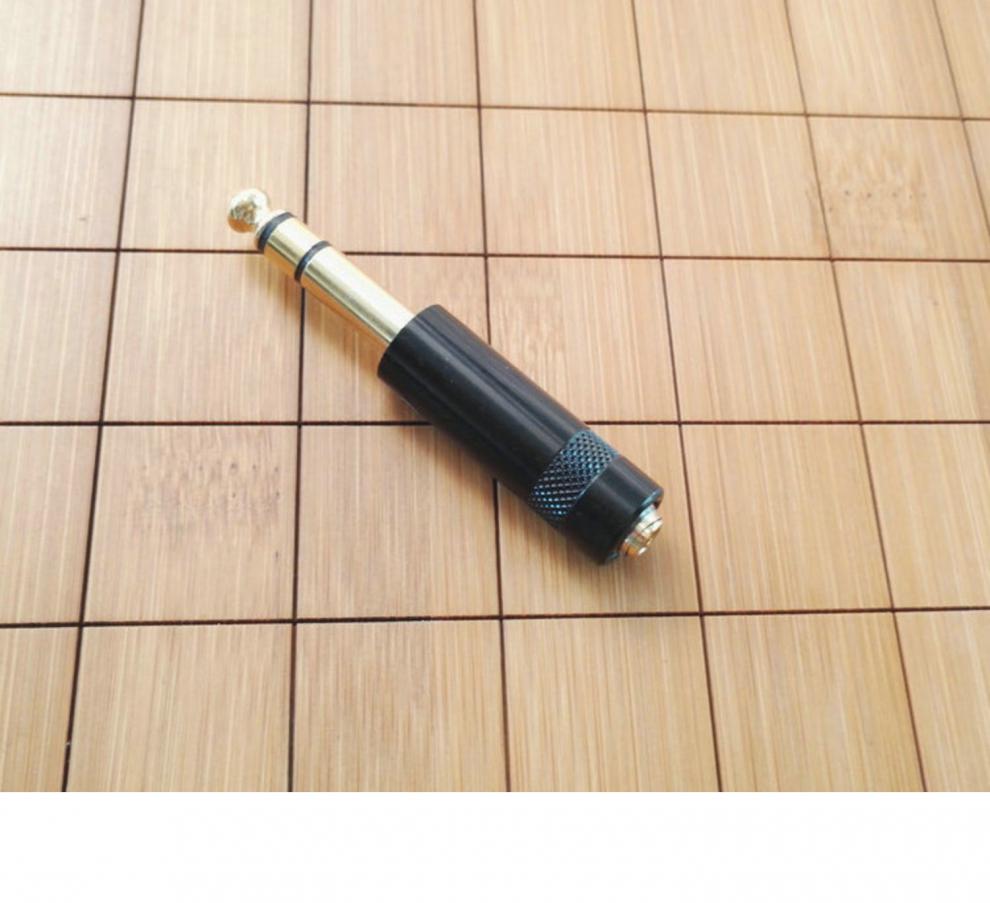 35mm 6.5mm公转3.5mm母 加阻头 阻抗头 阻抗棒 降噪转接头 56欧