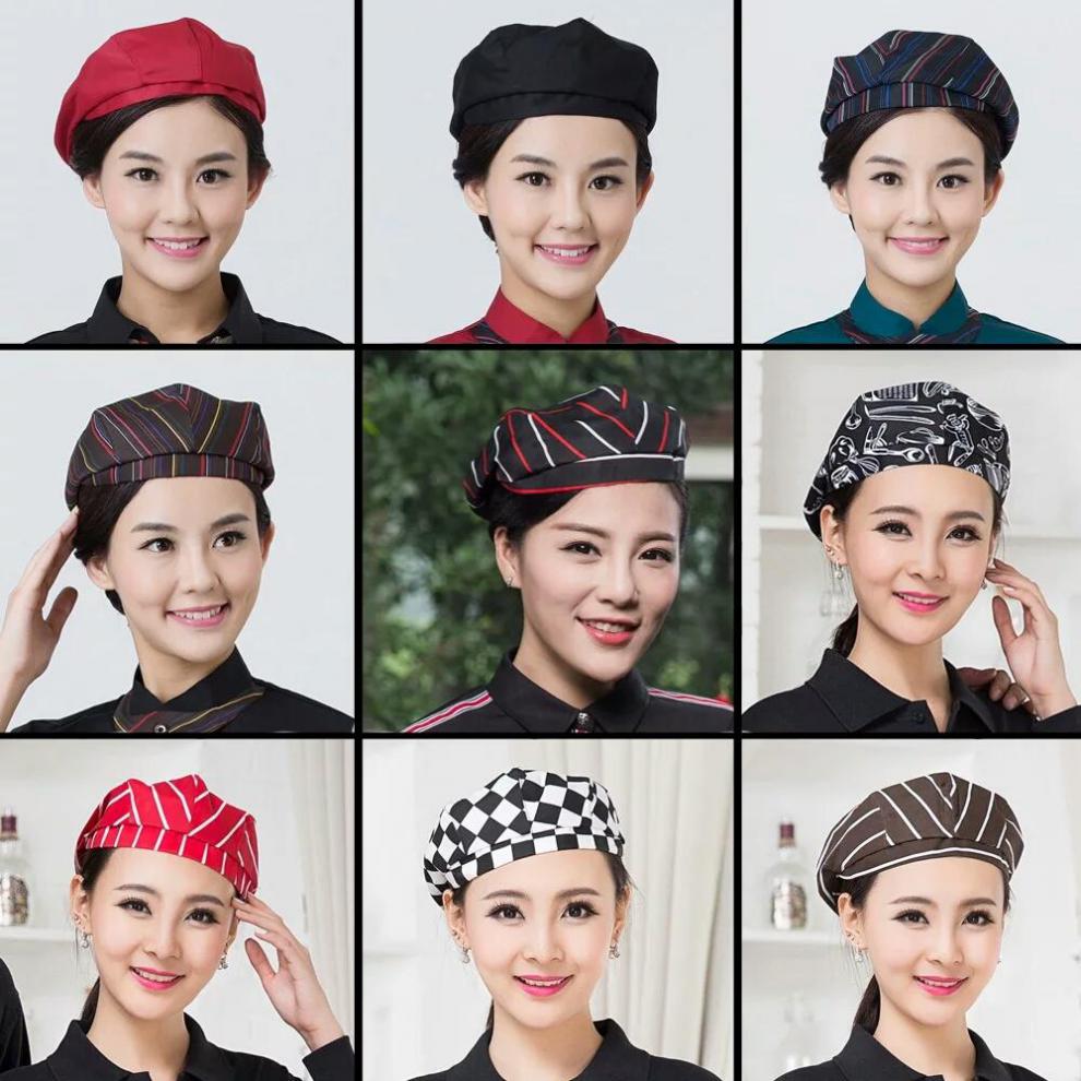 熹卡龙新品餐饮贝雷帽厨师帽贝雷帽工作帽男酒店厨房餐饮帽前进帽透气