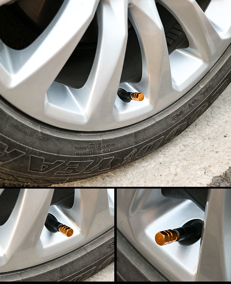 汽车轮胎气门芯嘴帽金属车标气门芯套铝合金盖防尘保护盖帽通用型