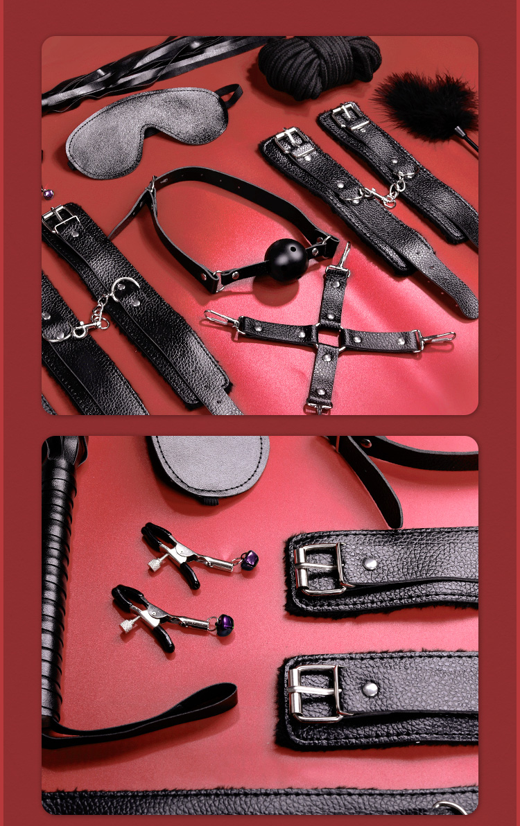 性用品情趣sm另类玩具束缚调教套装黑色15件套黑色15件套