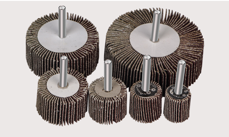 东泰带柄百叶轮磨头打磨片电磨头金属抛光轮砂布百叶片砂纸轮定制百叶