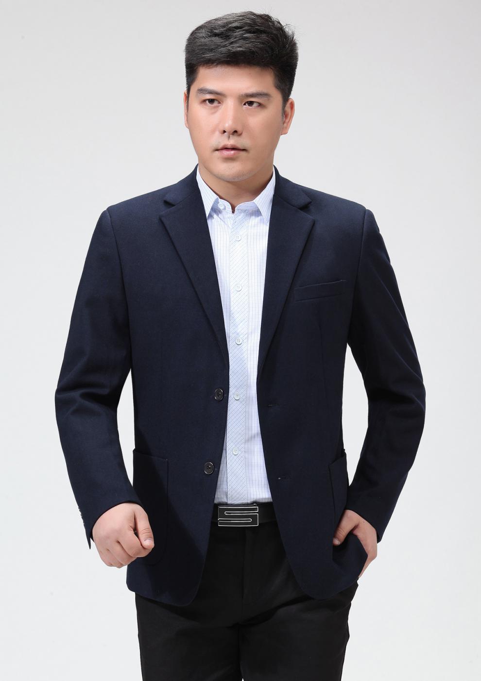 boostoriea冬季新品新款春秋季男士外套中年人休闲单件西装大码宽松