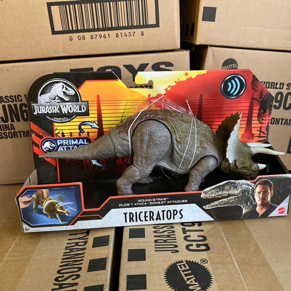 食肉牛龙美泰侏罗纪世界2全控竞技食肉牛龙联动声效恐龙玩具gjt59gjn