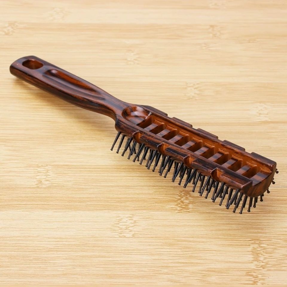 曲美思排骨梳子卷发梳美发男女发廊专用耐高温按摩梳塑料九排梳排骨梳