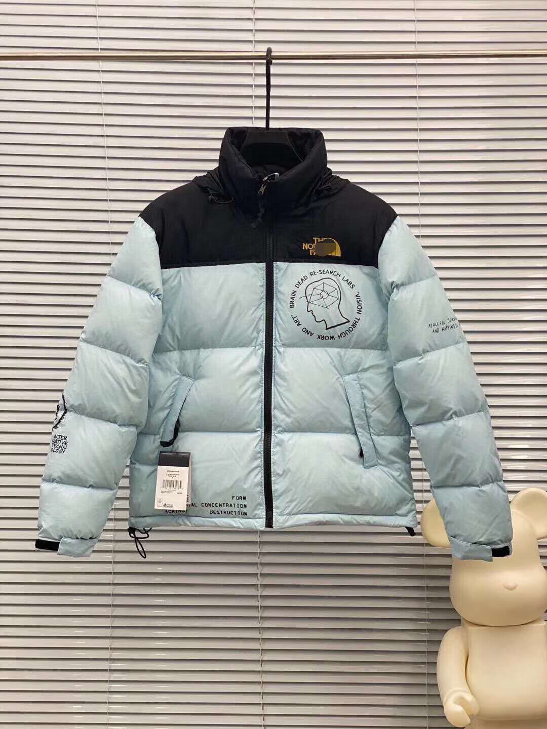北面thenorthface家sup脸冬季联名脑死亡涂鸦户外保暖羽绒服男外套