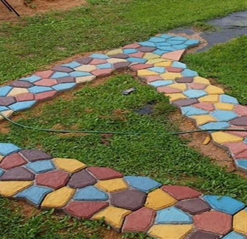 施工铺路模具地砖花园花纹水泥模型路面庭院图案混凝土模具欧式逼真