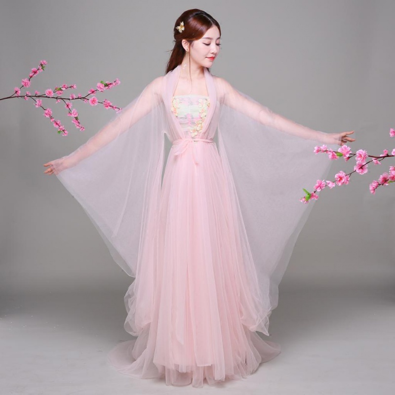 三生三世十里桃花白浅刘亦菲同款古装抹胸襦裙仙女装公主汉服夏 图片