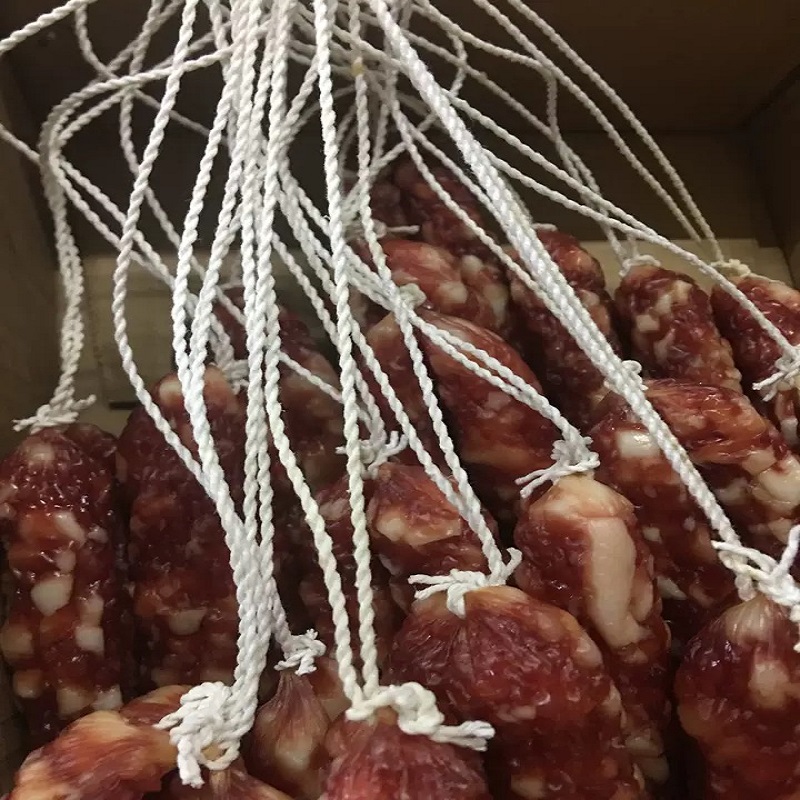 已打结挂香肠棉绳腊肠腊肉腊鸭腿用的白色绳子线绳套圈 2毫米粗棉绳圈