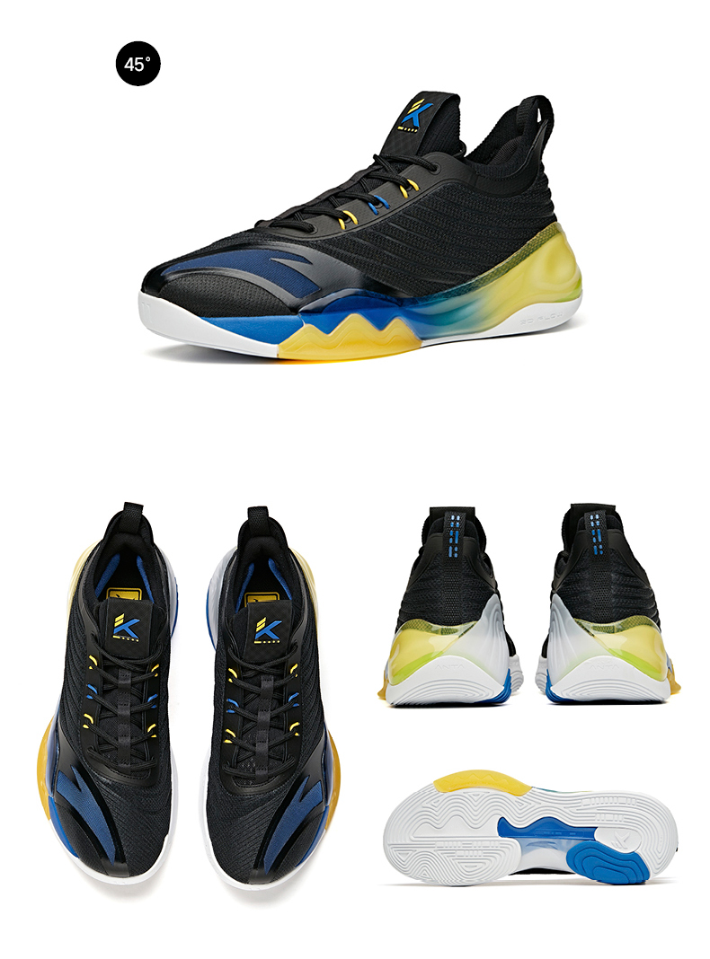 安踏汤普森kt6low泼墨男子篮球鞋2021新品室内外场减震耐磨低帮战靴