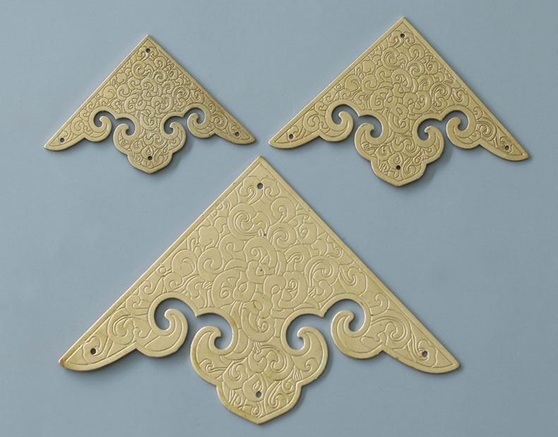 定制适用于中式仿古全铜角花柜门包角家具角片樟木箱柜子护角角码桌角