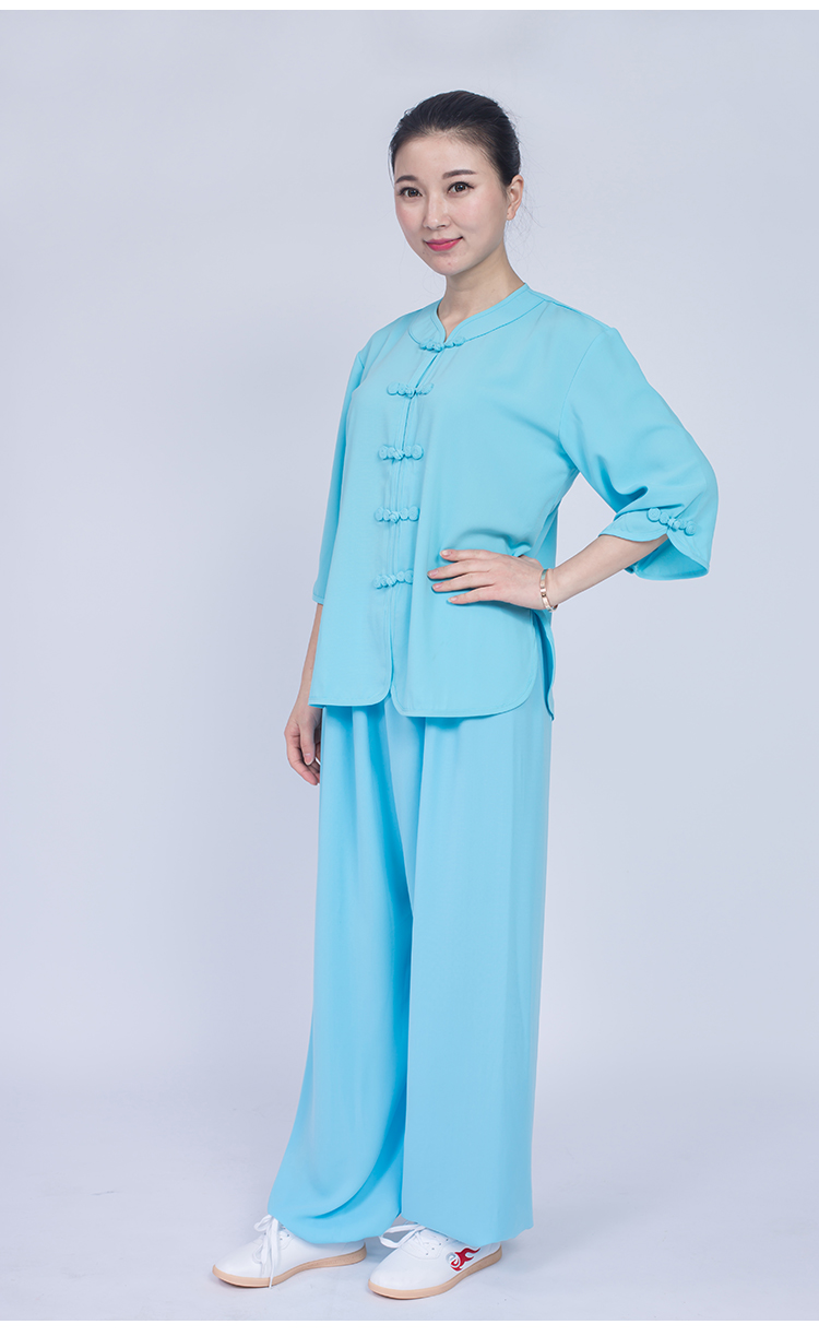 限时秒杀武极堂夏季太极服薄款同款太极服女装2022新款棉麻亚麻短袖