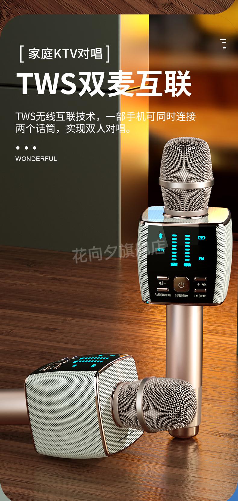 索尼sony通用话筒音响一体麦克风户外手机全民k歌专用无线蓝牙唱歌