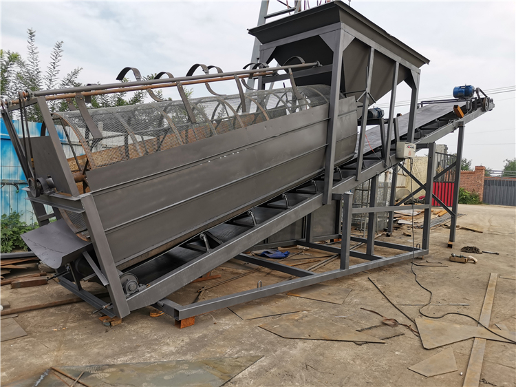 小型电动圆筒筛 电动滚筒筛沙机 丝网筛草机砂石分离机简易过筛机