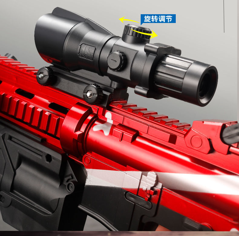 吃鸡求生全套男孩玩具枪手动m416红色pu软弹高配版官方标配10颗软弹